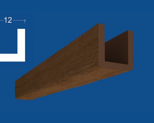 Poutre imitation bois BR-02 foncé 3m