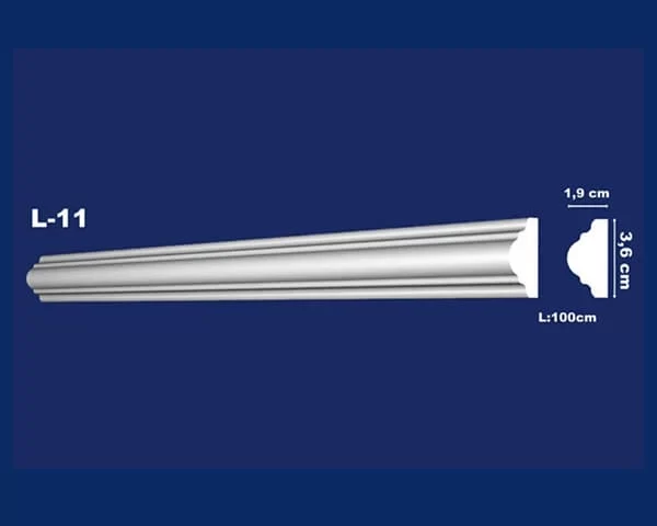 Moulures linéaires droites un plâtre L-11