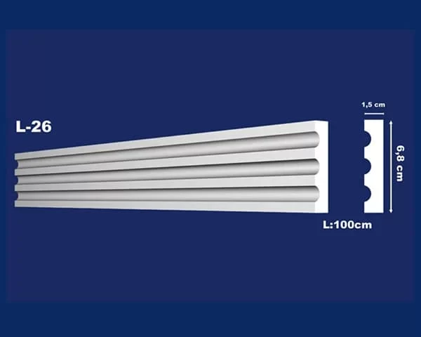 Gipsana lajsna linijska L-26