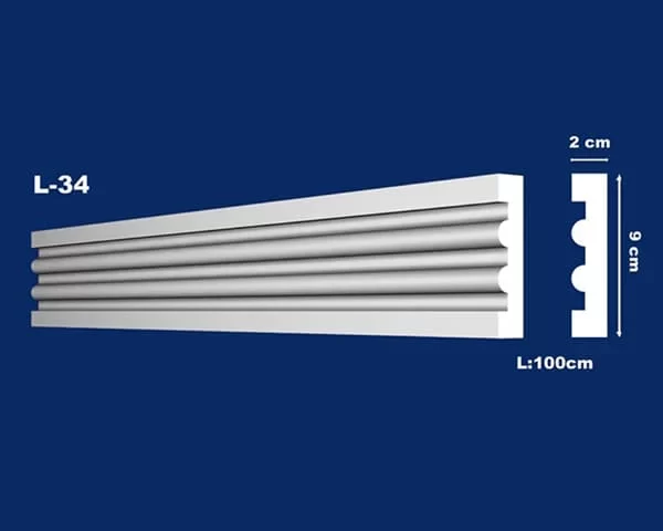 Gipsana lajsna linijska L-34