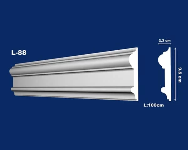 Moulures linéaires droites un plâtre L-88