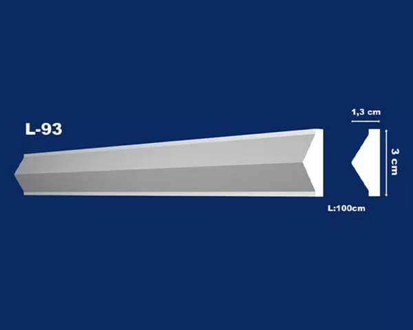 Moulures linéaires droites un plâtre L-93