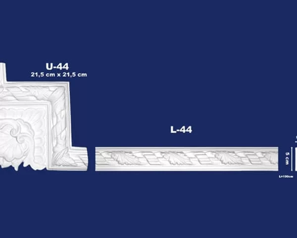 Angle moulure de plâtre U-44