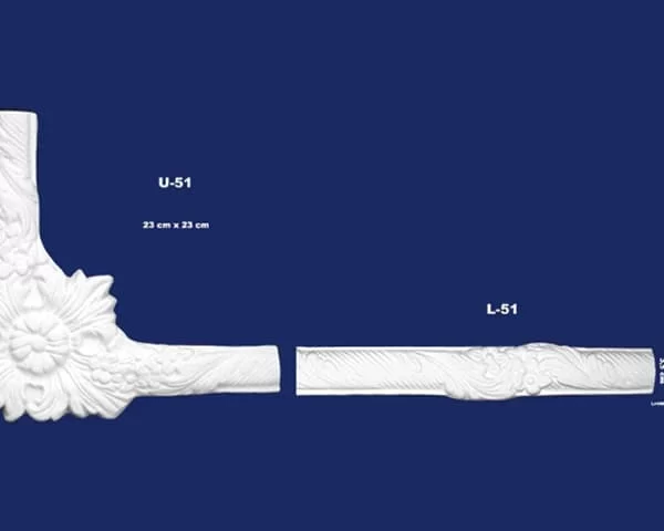 Angle moulure de plâtre U-51