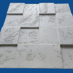 3D gipsani panel - Beton cubes